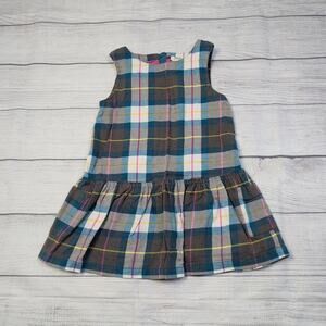 2/3 Mini Boden Plaid Flannel Tank Dress